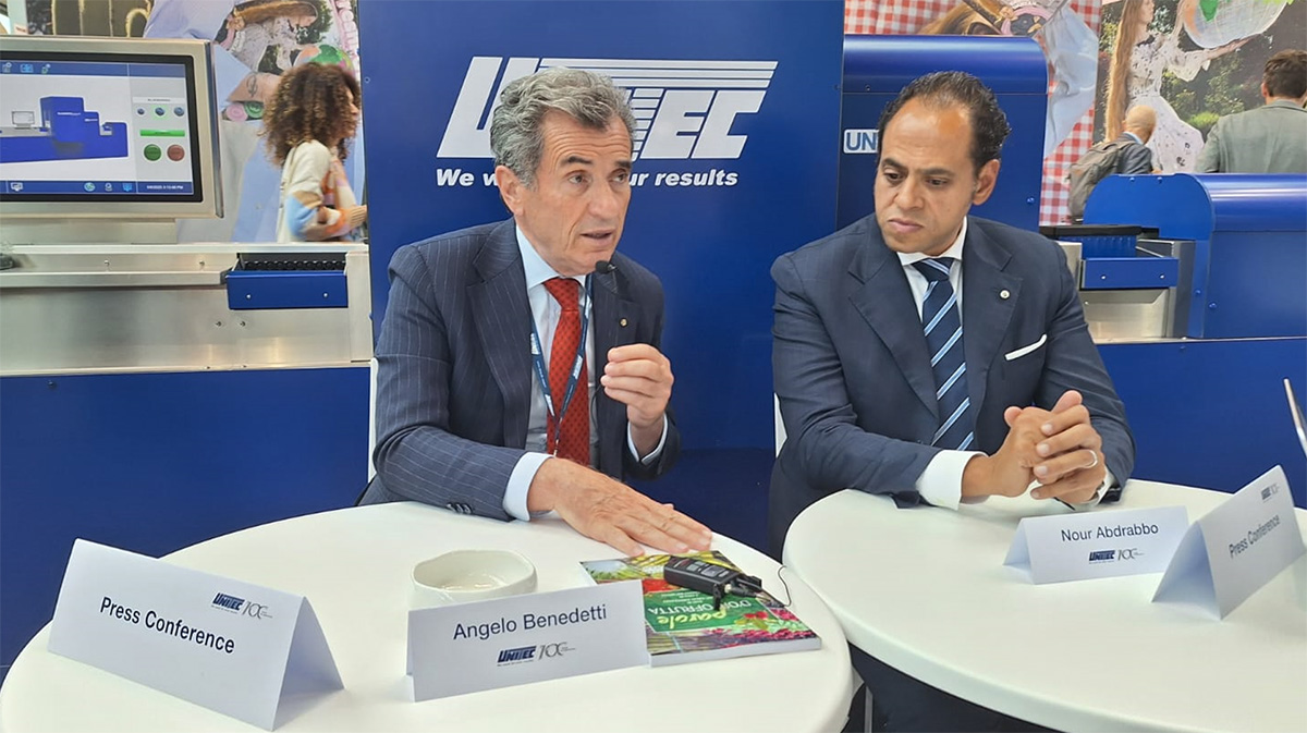 Nella foto: il Presidente Angelo Benedetti e il direttore commerciale Nour Abdrabbo